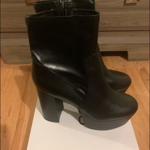 Black platform boots